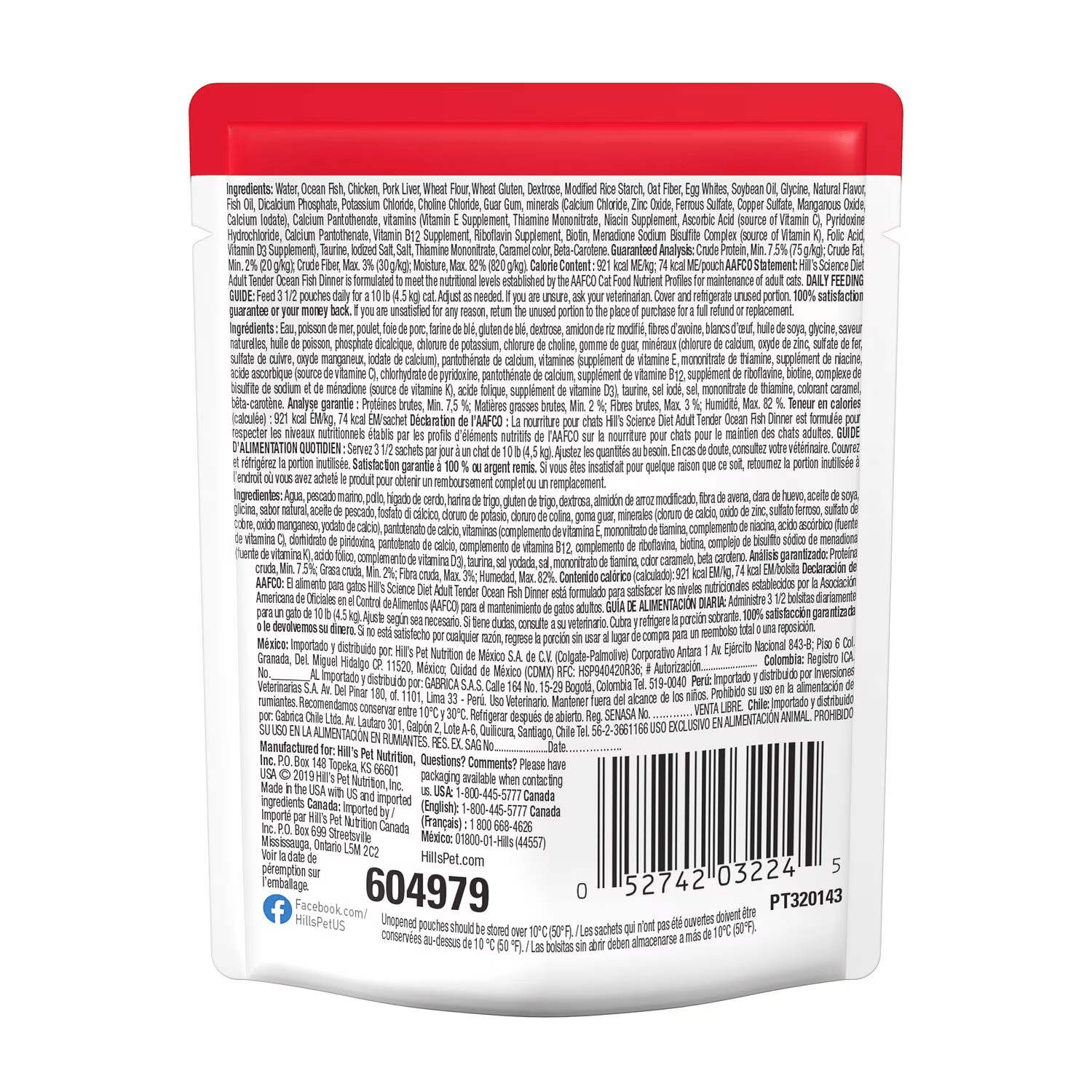 Alimento Húmedo Hills Pouch para Gato Adulto Sabor Pescado - 12 Pack Alimento Húmedo Hills Pouch para Gato Adulto Sabor Pescado - 12 Pack